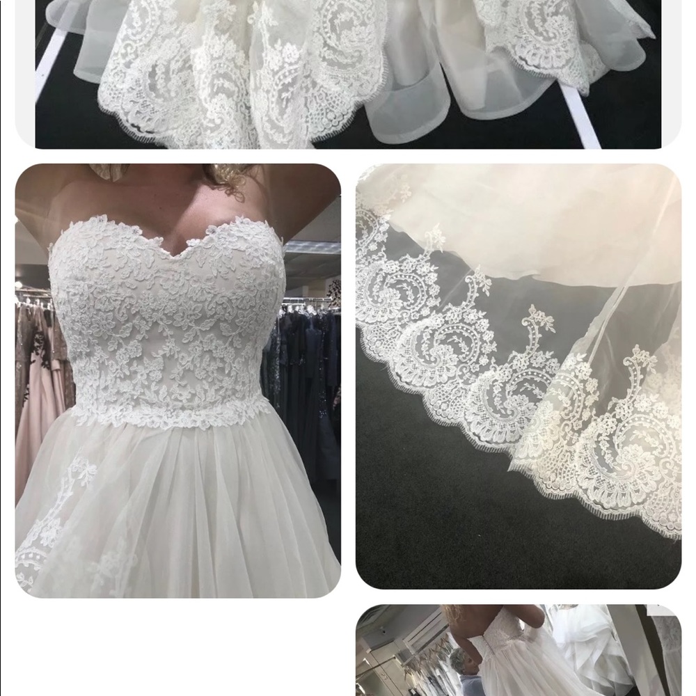 Justin Alexander Signature Sweetheart Gown
cathedral length veil. - Picture 6 of 7